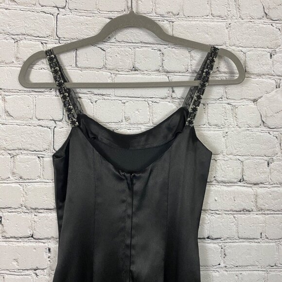 Vtg Jessica McClintock Gunne Sax Black Dress Gown - Picture 8 of 11